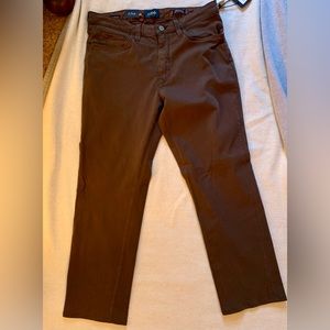 NWT $185 34 Heritage Charisma Relaxed Straight Jeans In Fudge Twill Size: 35/30